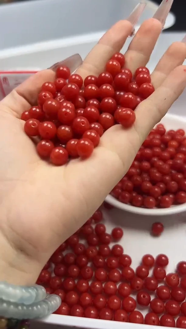 颈饰未镶嵌南红玛瑙W2185云南保山肉南红8MM*40颗