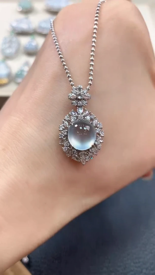 【闪购商品】翡翠吊坠(不含链)18K金镶嵌b194       