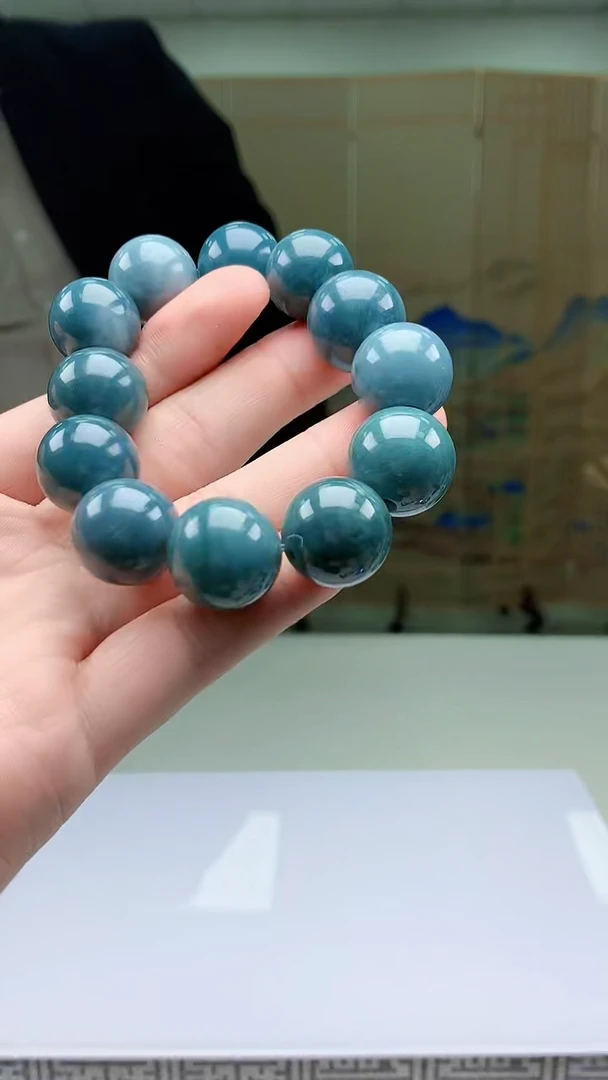 【闪购商品】定制翡翠未镶嵌4969bb-毛货手串57