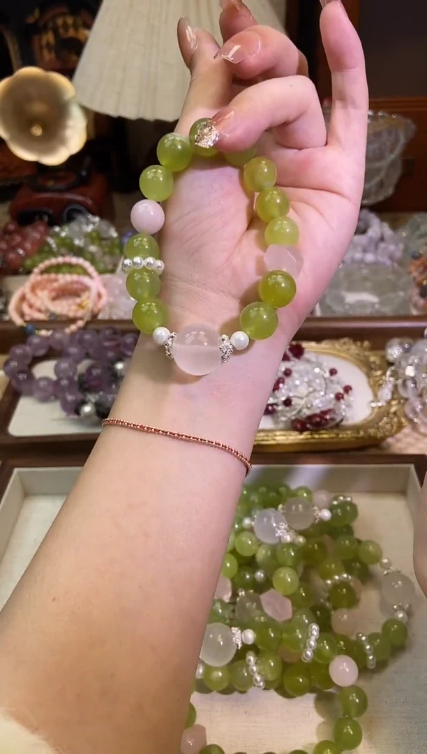 【闪购商品】岫玉手饰未镶嵌3070手串
