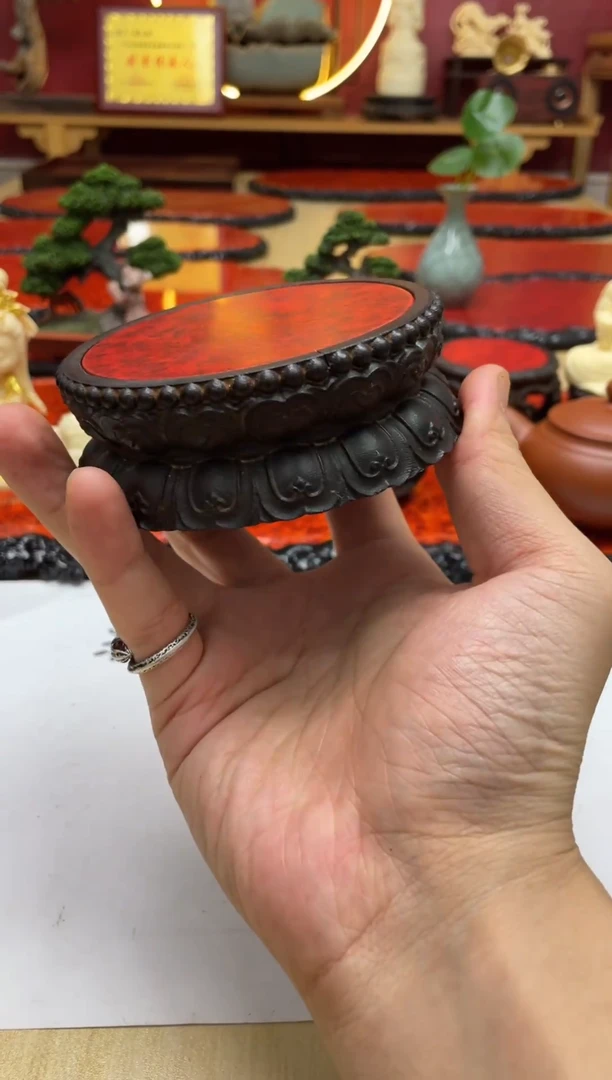 东非黑黄檀（紫光檀）（微瑕）莲花底座