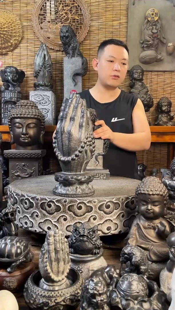 石材34佛手天然青石雕刻