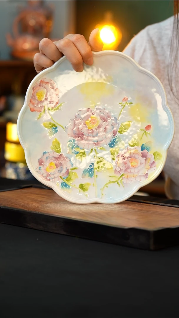 杯手绘心瓷陶瓷浮力
