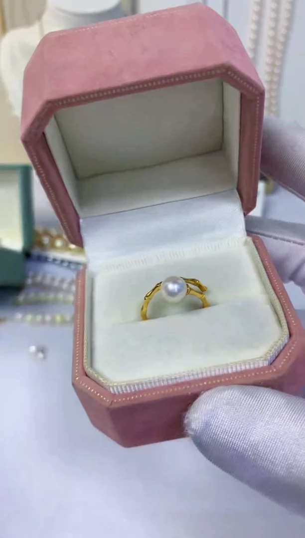 【闪购商品】海水珍珠戒指银S925镶嵌戒指