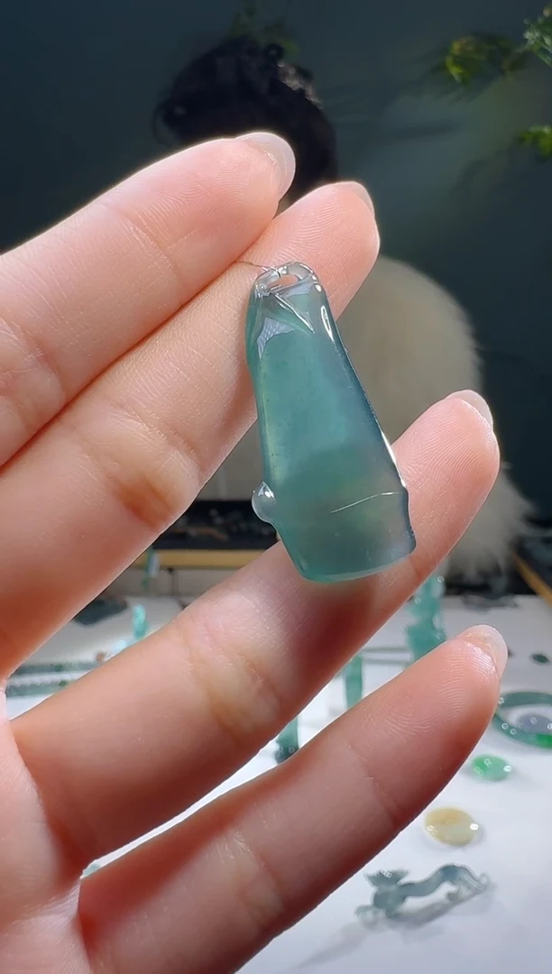 【闪购商品】翡翠颈饰未镶嵌天然A货翡翠多样性发1竹节