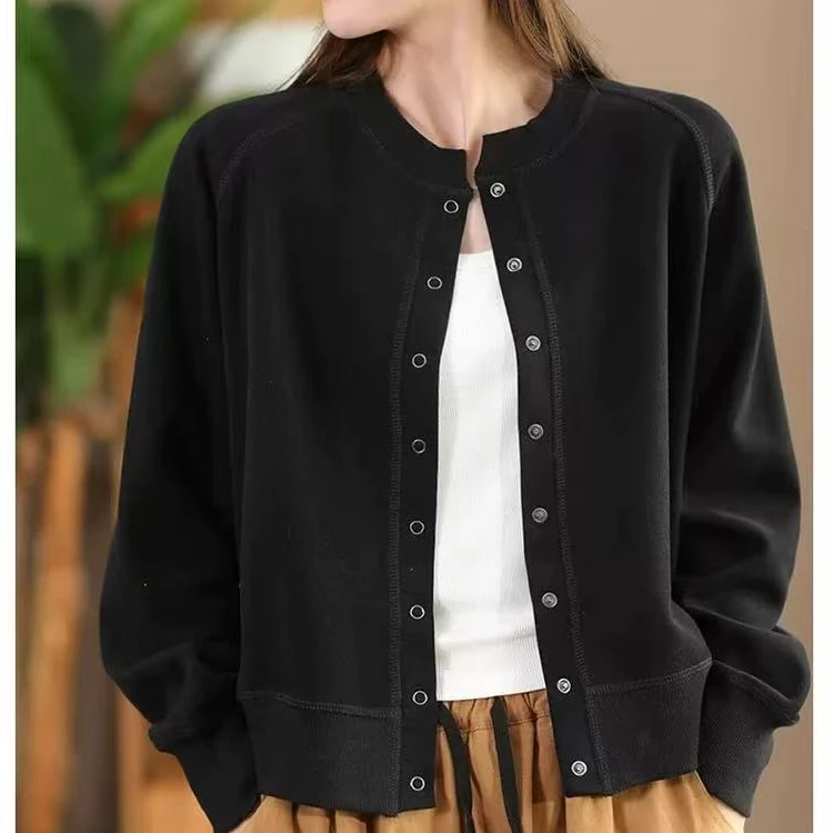 喜家外贸-休闲百搭连帽上衣外套女