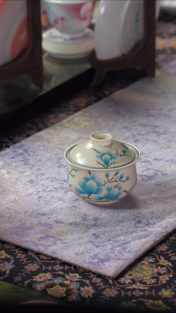 英姐好物分享@@兰花盖碗