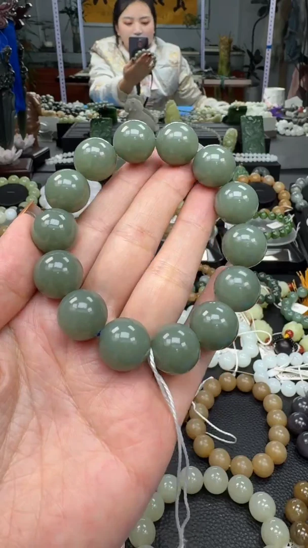未镶嵌手串和田玉新疆且末蓝卡16