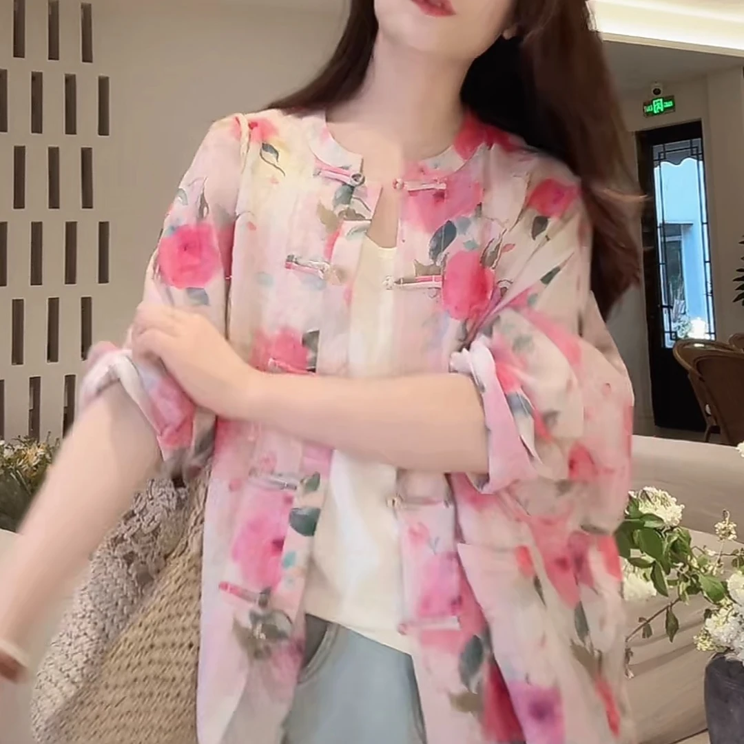原创【花粉上衣】新中式自然之夏日常设计舒适上衣夏款 010