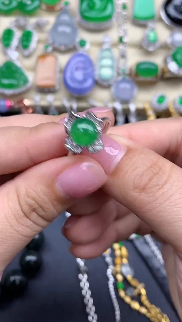 【闪购商品】翡翠戒指18K金镶嵌428-中国好珍宝