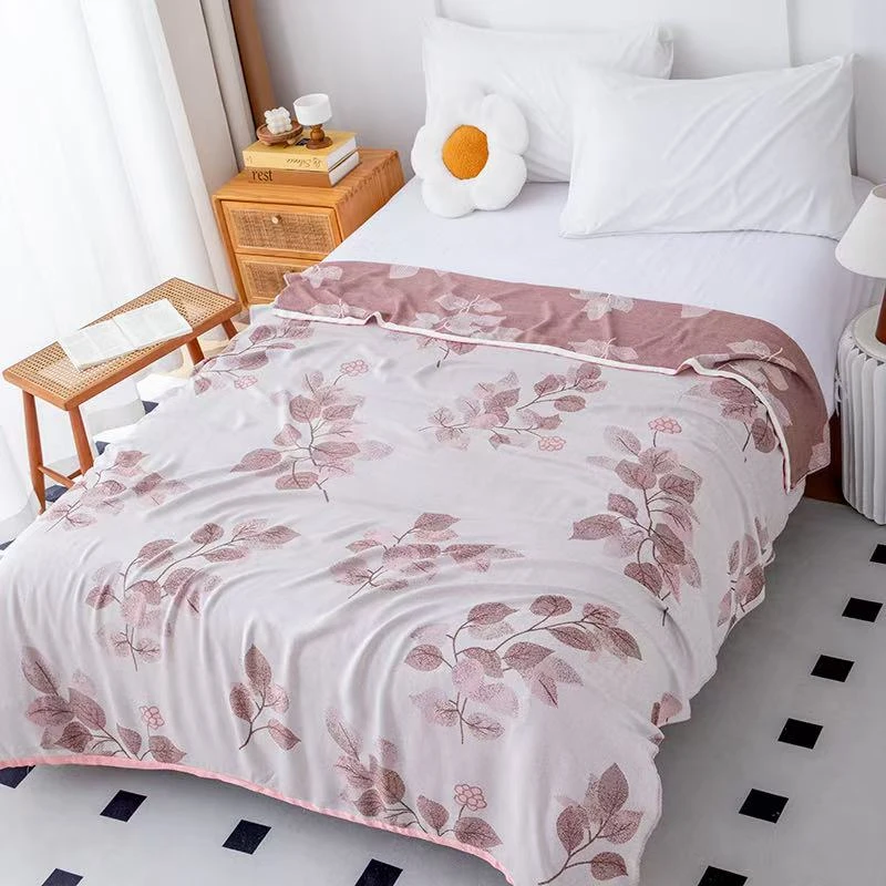 竹纤维冷感毯--叶叶相连150*200