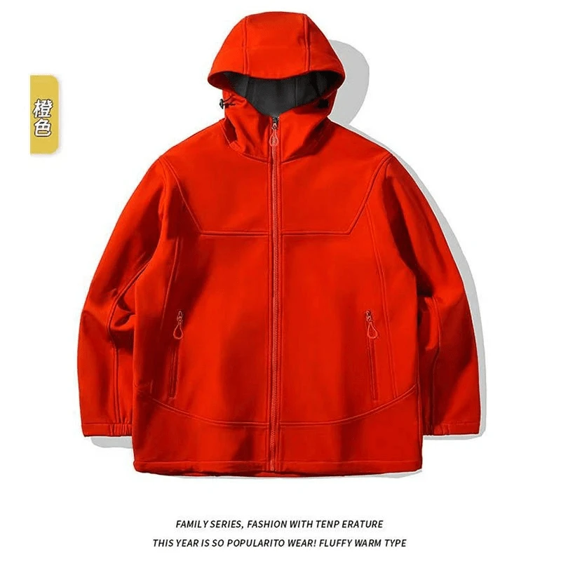 【奥莱撤柜款】冲锋衣情侣连帽正品款时尚摇粒绒外套7A户外休闲三防