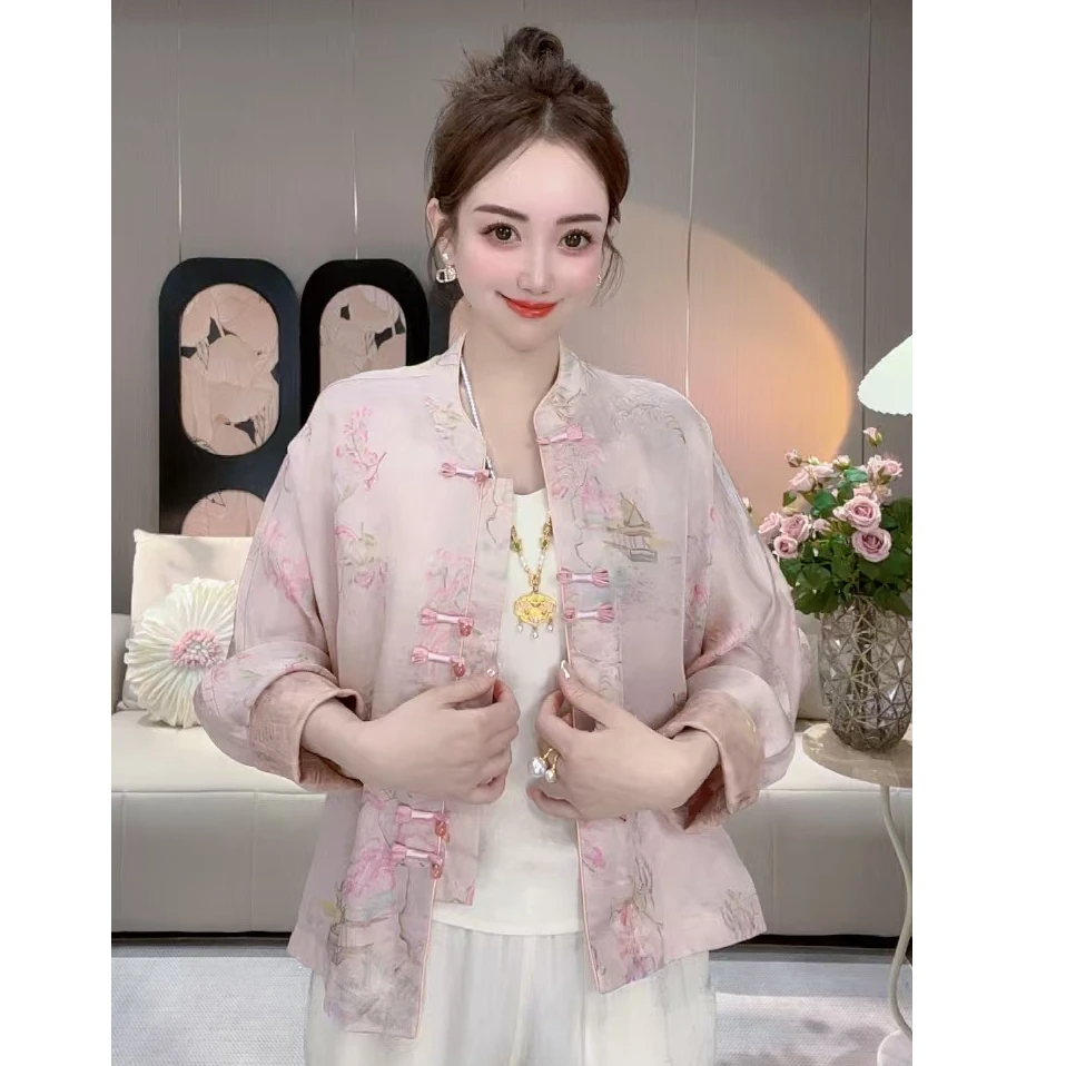 佳佳《亭台楼阁》新款老料气质百搭上衣外套女