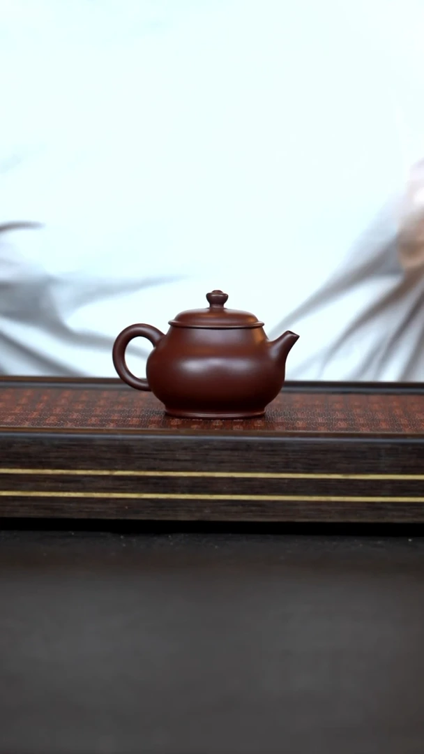 茶壶紫砂SL紫朱泥 容天潘壶