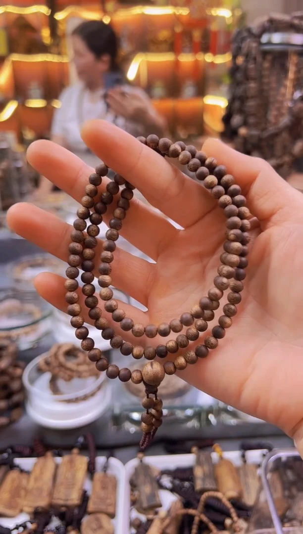 手串沉香离**挽棋楠圆珠多圈