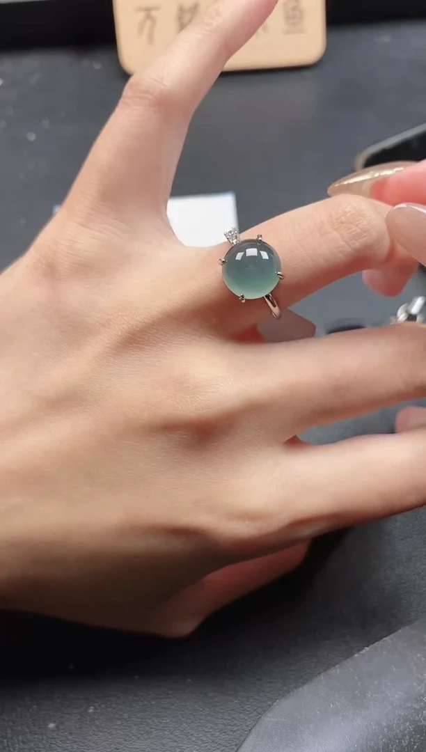 银S925镶嵌戒指翡翠515111681
