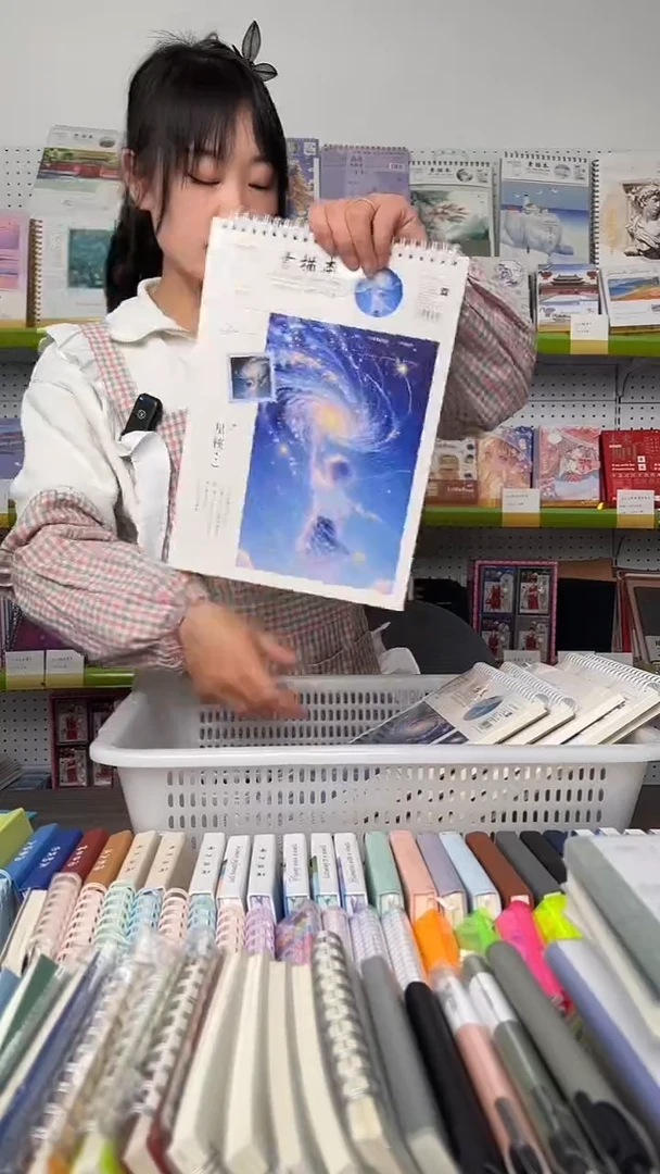 A4素描本上翻50张-画出一片星际】2本