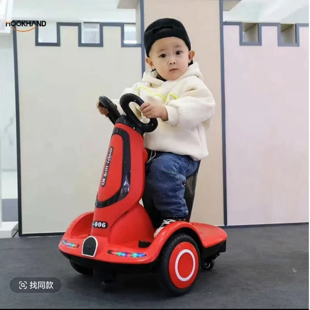 儿童电动转转车旋转摩托车带遥控卡丁车可充电宝宝漂移车童车
