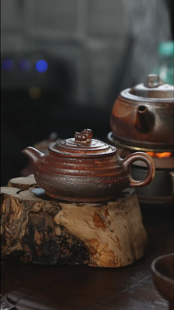 紫砂全手工明炉壶