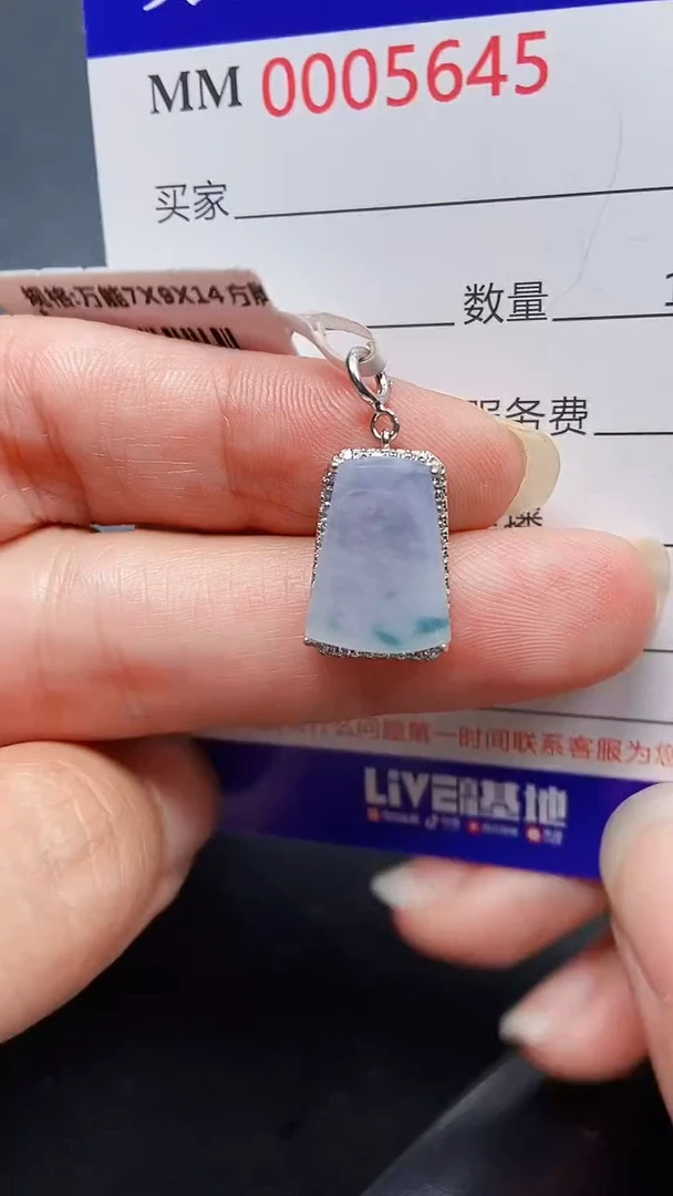 颈饰银S925镶嵌翡翠5645