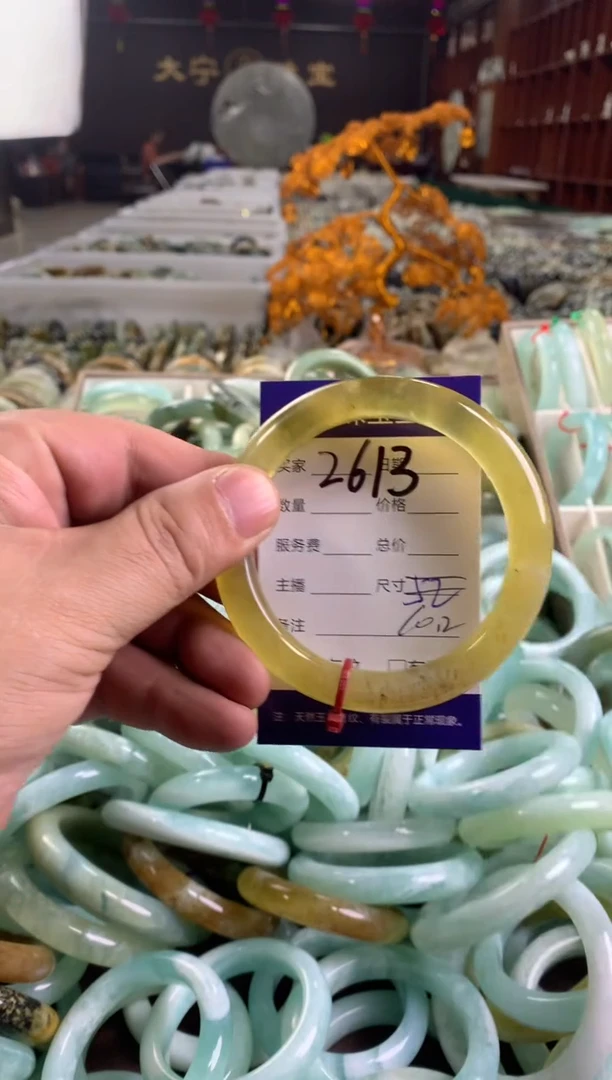 蛇纹石玉未镶嵌手镯2613