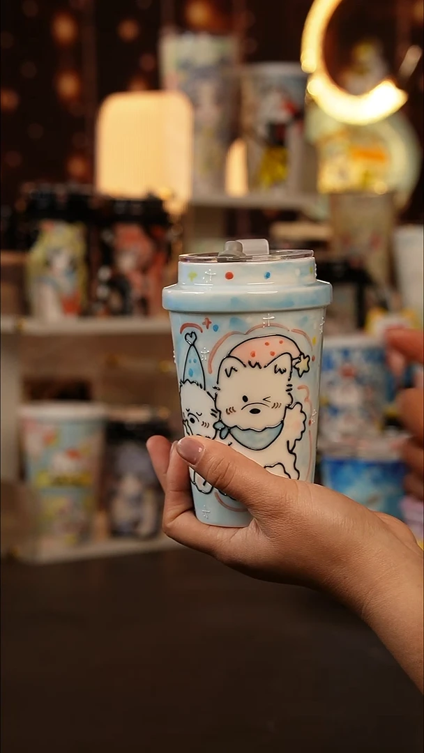 (玉泥）景德镇手工手绘文创陶瓷杯