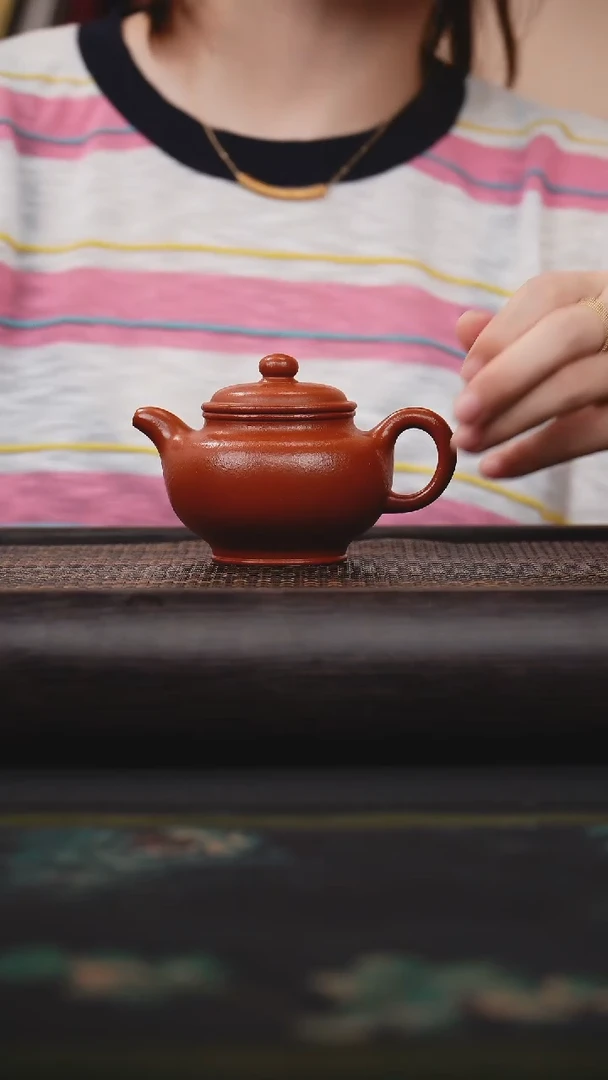 茶壶紫砂朱泥大红袍 掇只壶