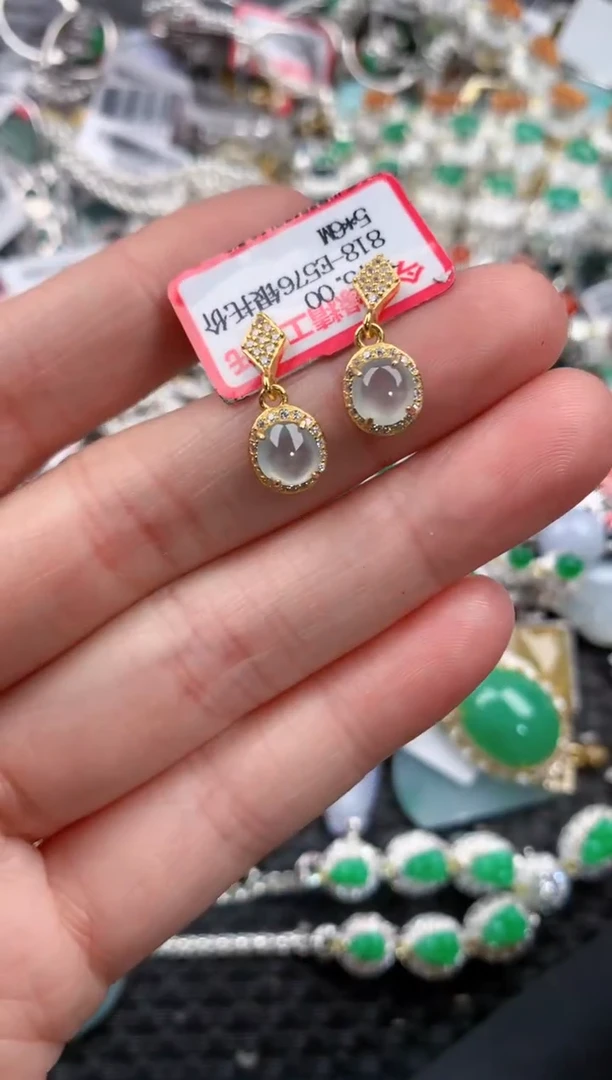 银S925镶嵌戒指翡翠1212---8