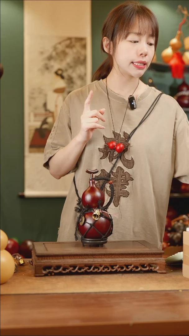 123号精品天然大漆工艺防渗内胆酒葫芦~