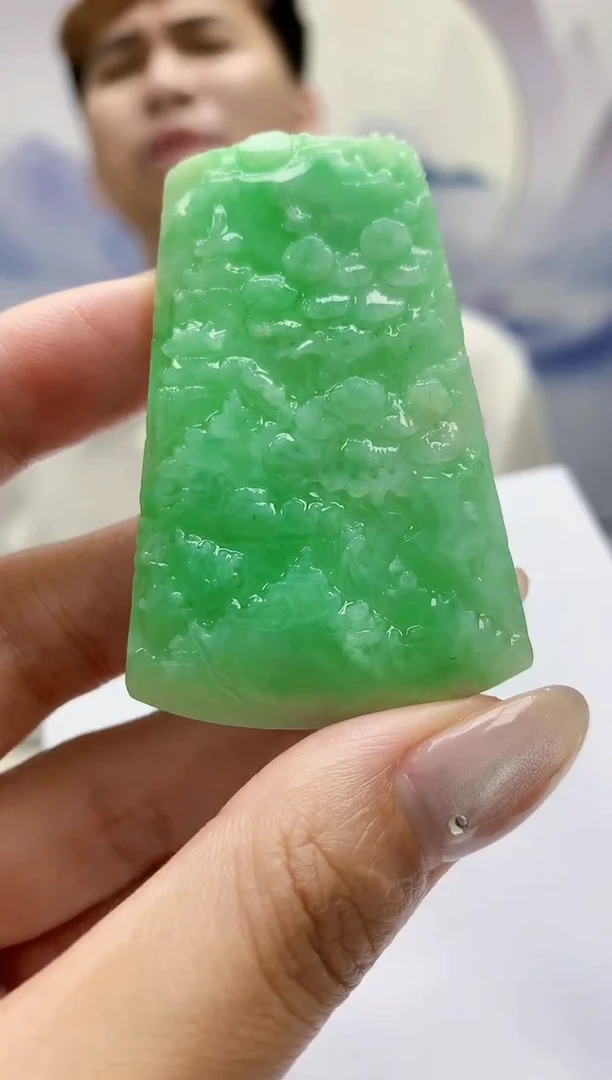 定制翡翠未镶嵌4868MM-毛货挂件64