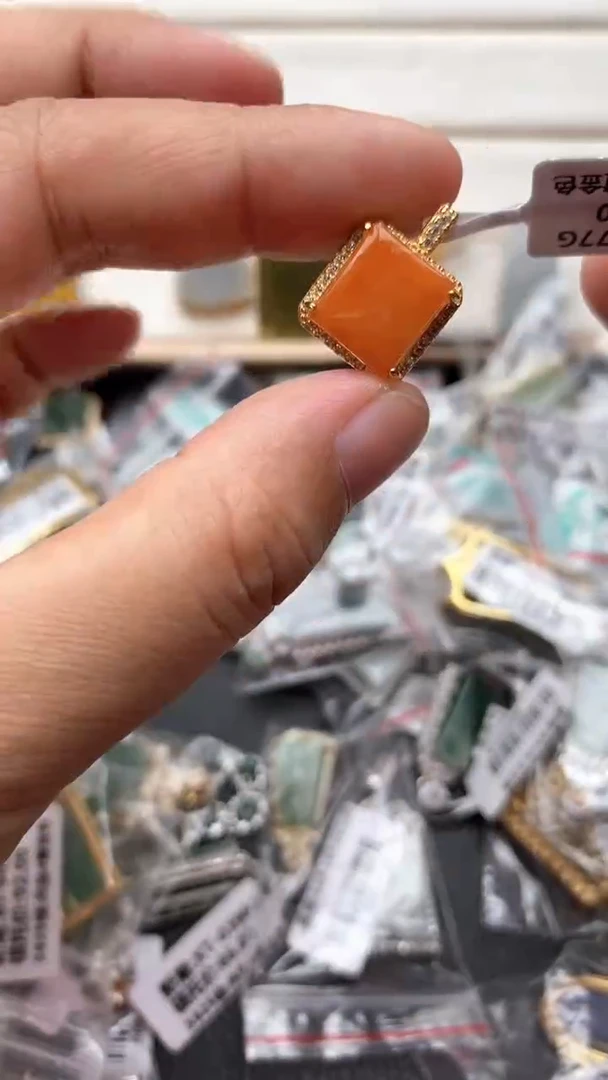 银S925镶嵌戒指翡翠1