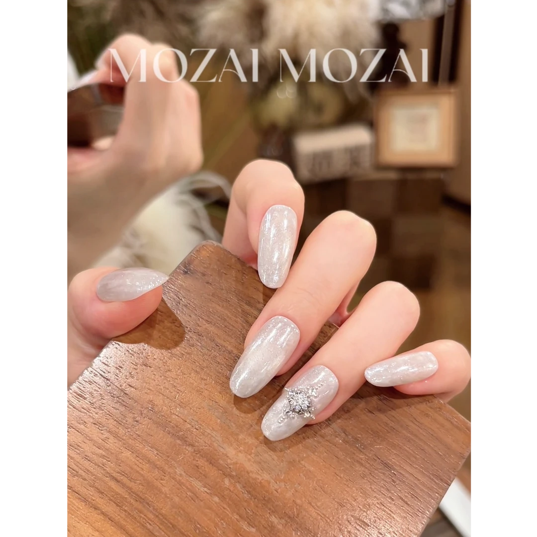 茉哉CC现货【银河信使】纯手工定制美甲拆卸穿戴甲A5153