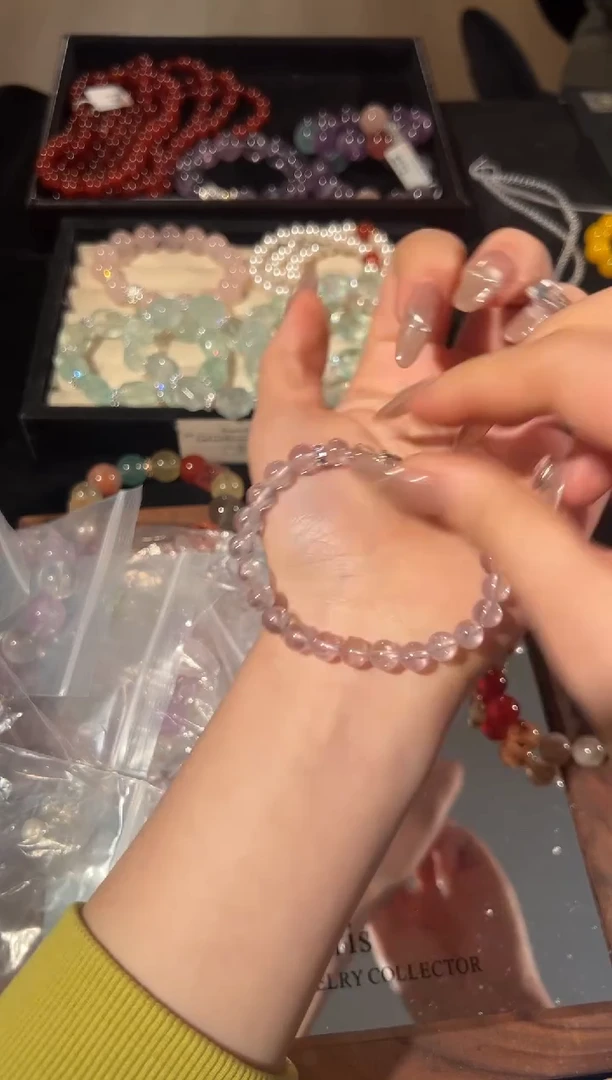 未镶嵌手链水晶紫水设计款手串