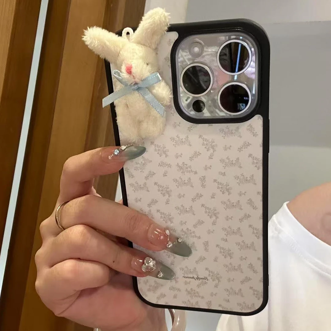 诚星泽满屏碎花兔子适用苹果16/15/14/13/12新款iPhone11手机壳XR