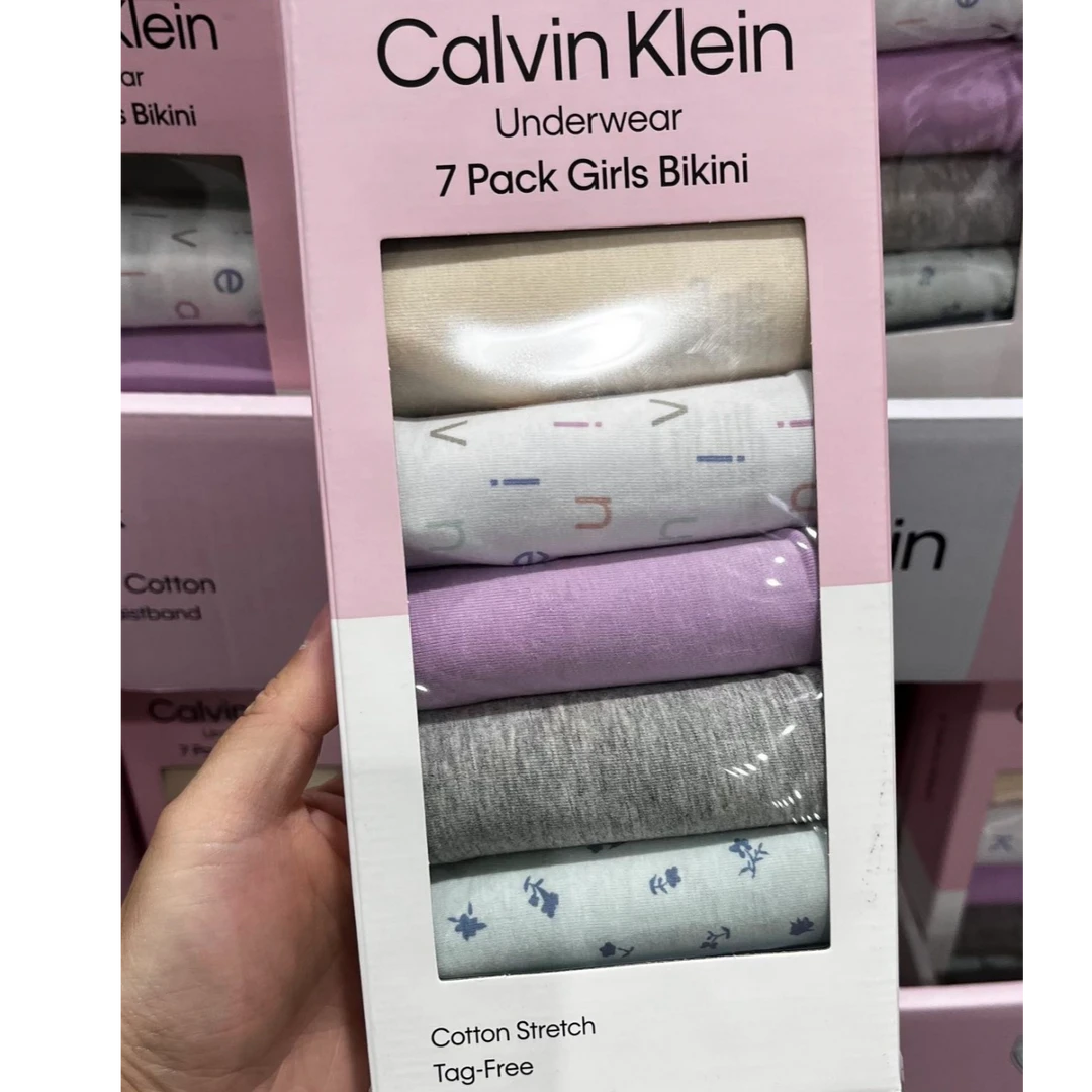 Calvin Klein/卡尔文·克雷恩1792904女童三角内裤七条装S码
