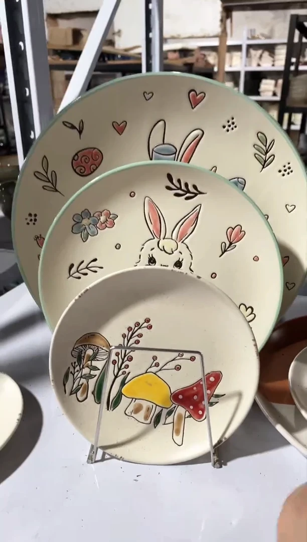 【闪购商品】碗微瑕（3个装）兔子大小盘