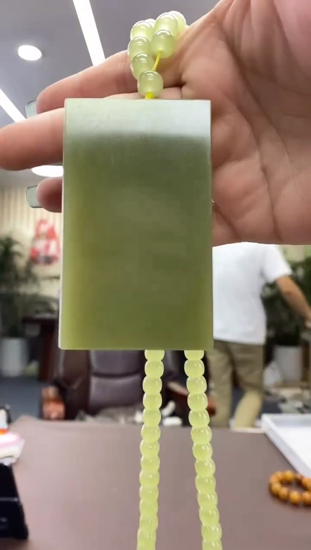 析木绿无事牌吊坠