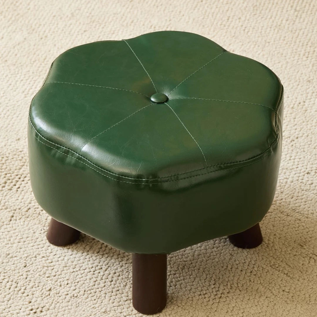 实木花朵凳子琥珀色茶几凳子矮凳子换鞋凳