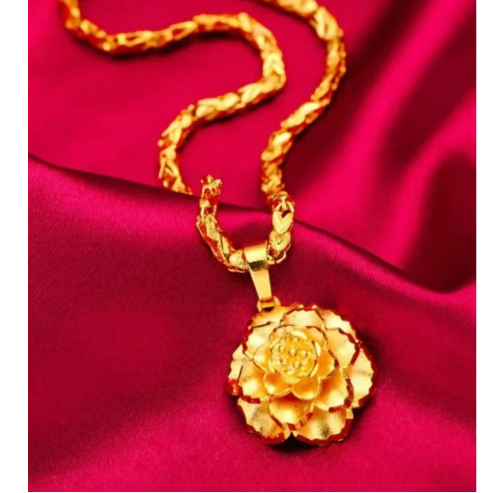 合金项链 合金项链 网红新款富贵花项链经典时尚气质百搭轻奢潮流