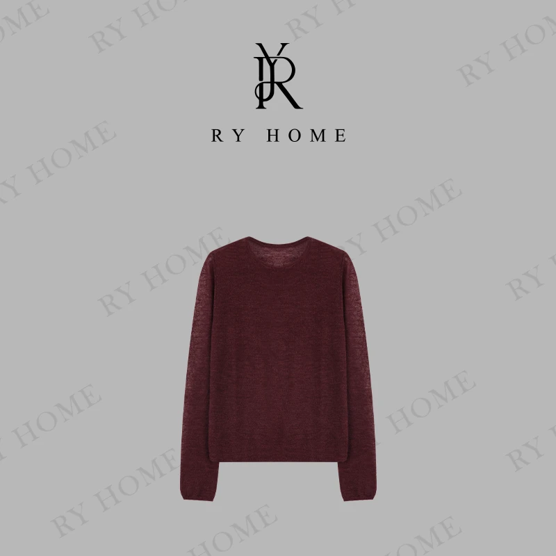 【容雨RYHOME】绵羊毛＋羊驼毛新款圆领长袖毛衣251M2777