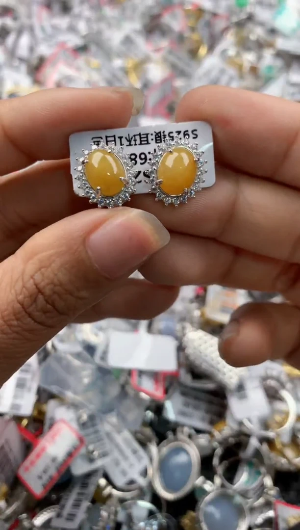 银S925镶嵌戒指翡翠141414---5