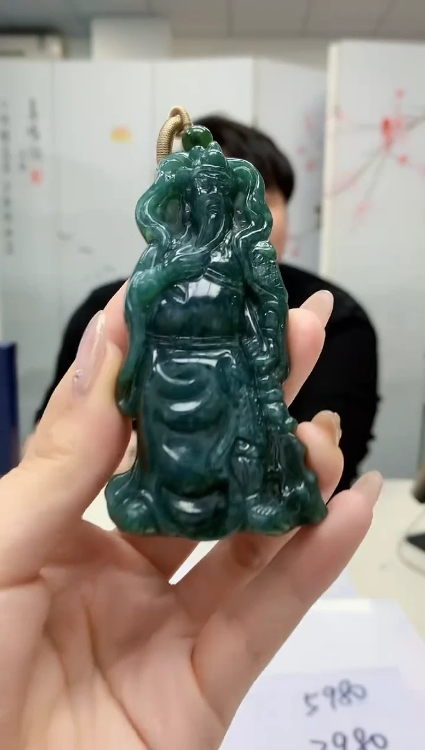 【闪购商品】定制翡翠未镶嵌5060jw-毛货挂件75