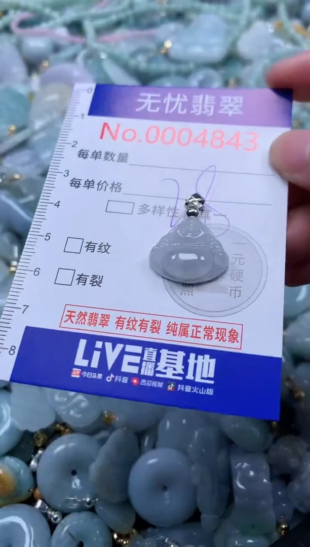 翡翠未镶嵌吊坠(不含链)4843