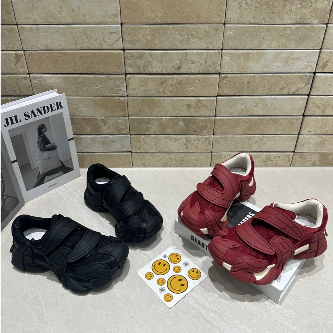 欧货爆款魔术贴八爪鱼老爹鞋女2025洋气透气时尚百搭轻便休闲鞋潮
