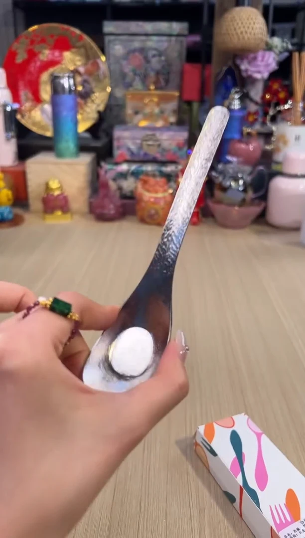 43态极锤纹纯钛勺子