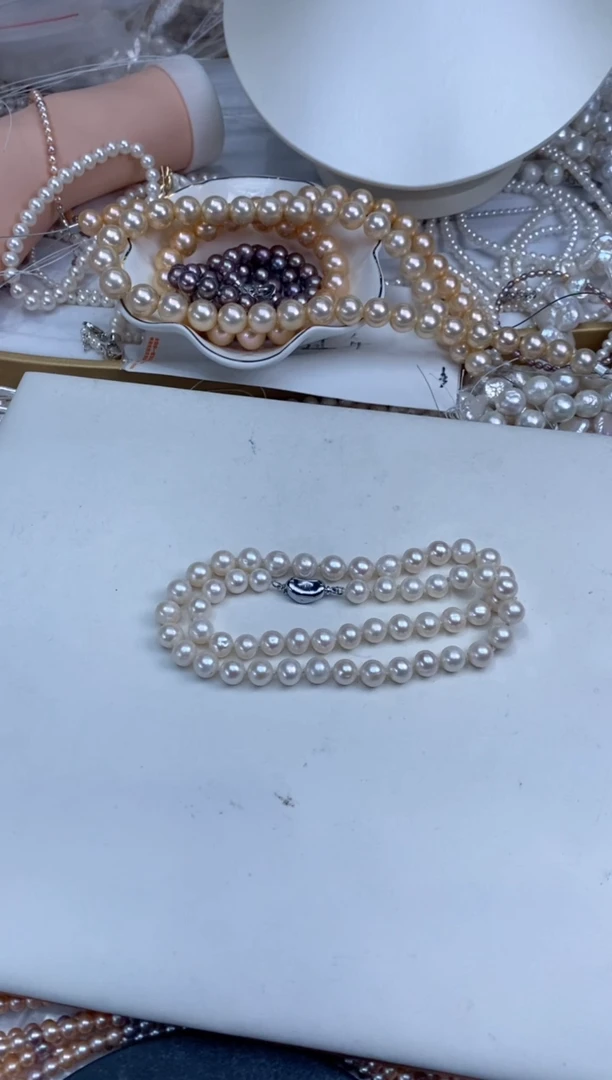 【闪购商品】淡水珍珠项链银S925镶嵌059