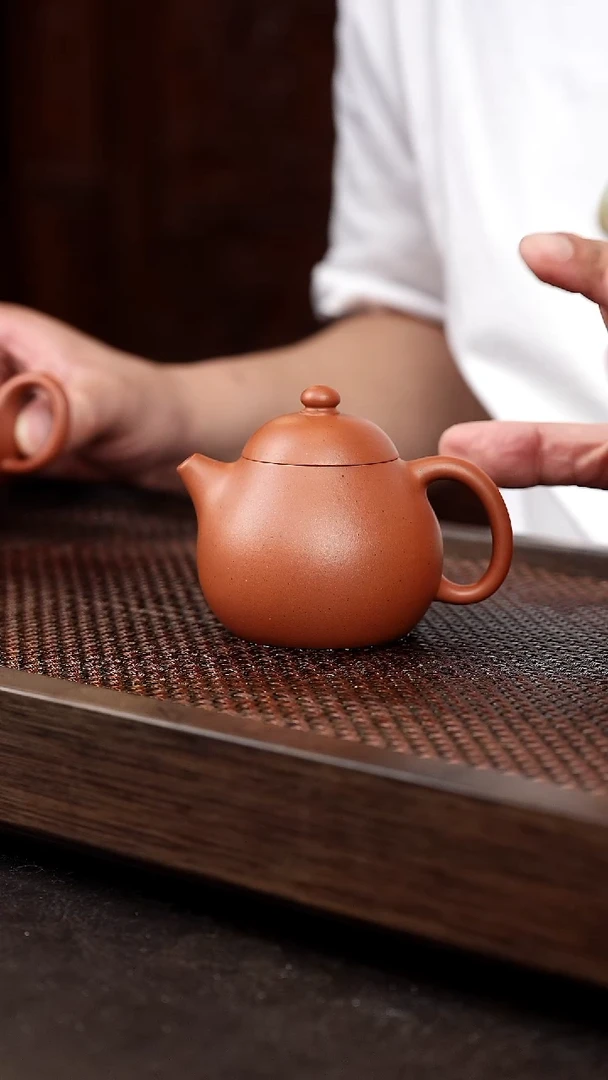 茶壶紫砂大红泥龙蛋