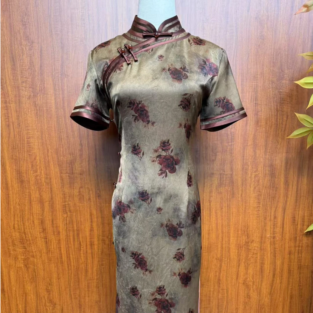 【花漾】2025年春季新款复古百搭优雅大方日常淑女旗袍