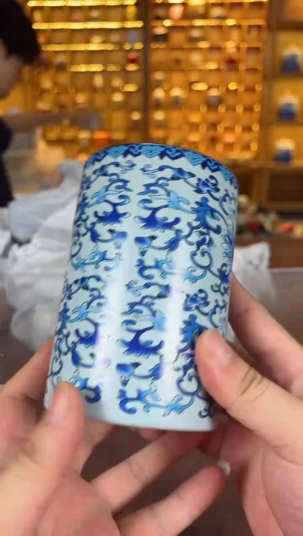 瓷片鸣盏居11111111青花茶叶罐
