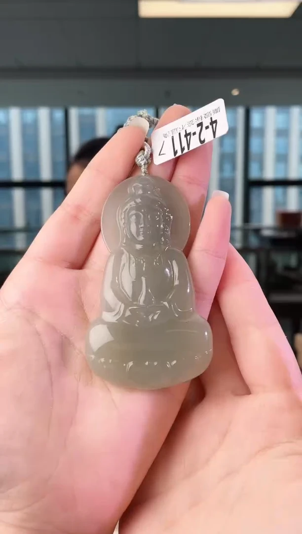 颈饰未镶嵌和田玉观音 411